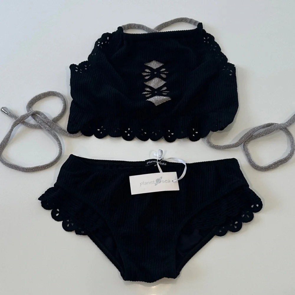 Planet‎ Sea Ruffle Bikini with Metallic Detail
